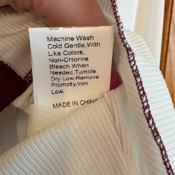 New SHEIN Women's Colorblock Crop Tee Multicolor Long Sleeve Size M - Picture 5 of 5